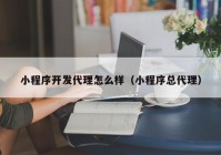 小程序开发代理怎么样（小程序总代理）