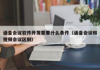 语音会议软件开发需要什么条件（语音会议和视频会议区别）