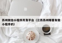 苏州微信小程序开发平台（江苏苏州哪里有做小程序的）