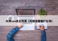 大理seo优化开发（大理百度推广公司）