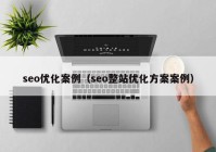 seo优化案例（seo整站优化方案案例）