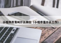 小程序开发叫什么岗位（小程序是什么工作）