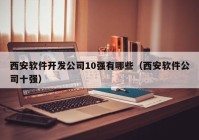 西安软件开发公司10强有哪些（西安软件公司十强）