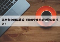 温州专业网站建设（温州专业网站建设公司排名）