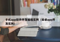 手机app软件开发编程实例（安卓app开发实例）