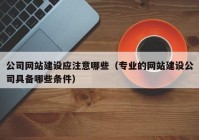 公司网站建设应注意哪些（专业的网站建设公司具备哪些条件）