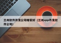 兰州软件开发公司哪家好（兰州app开发软件公司）