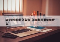 seo优化软件怎么选（seo都需要优化什么）