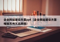 企业网站建设方案ppt（企业网站建设方案唯独苏州久远网络）