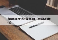 官网seo优化开发csdn（网站Seo优化）